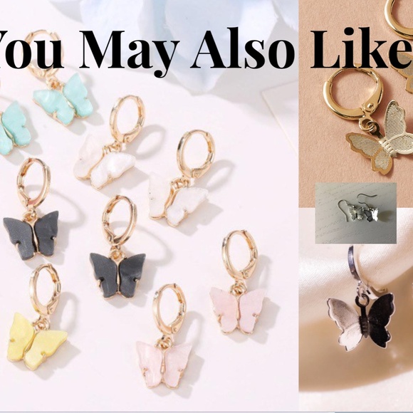 Black Butterfly Earrings - Picture 4 of 4